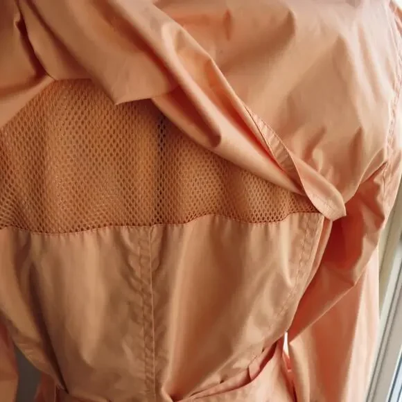 Kenneth Cole New York Trench Coat M Apricot Long Women's - Picture 9 of 14